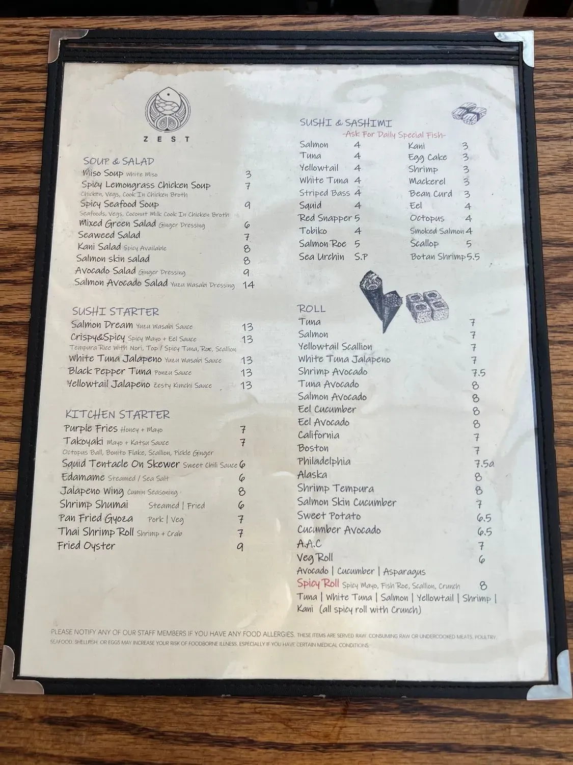 Menu 6