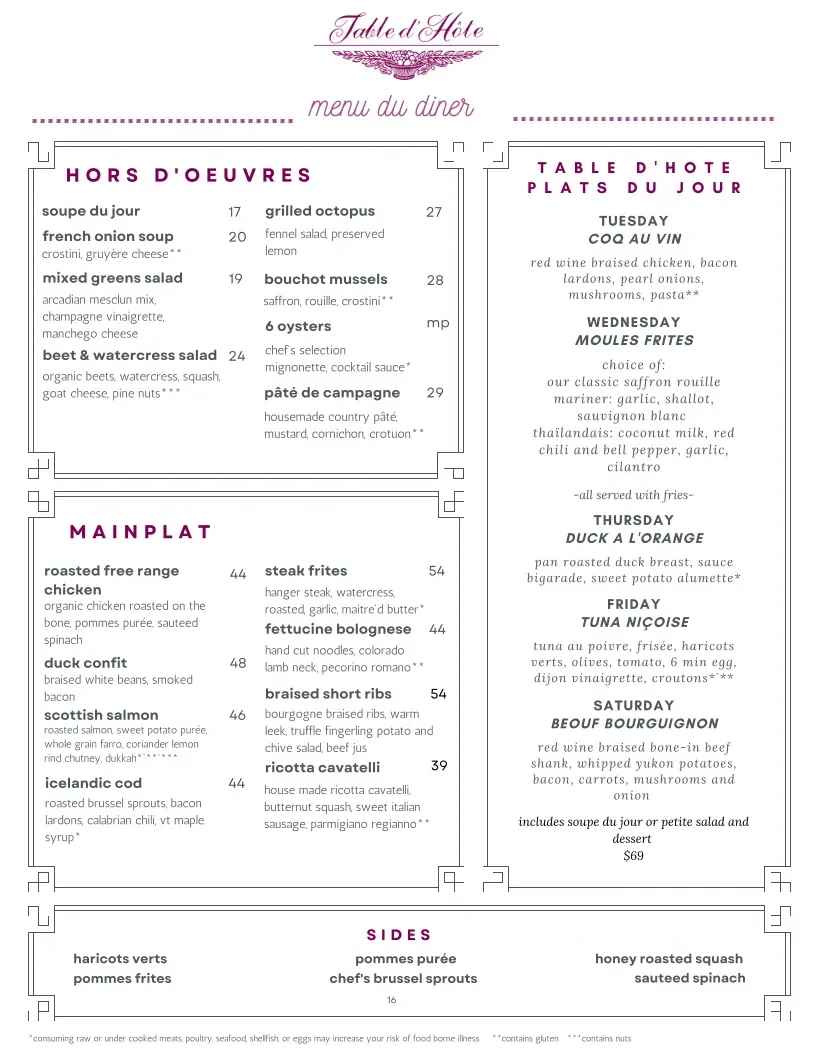 Menu 1