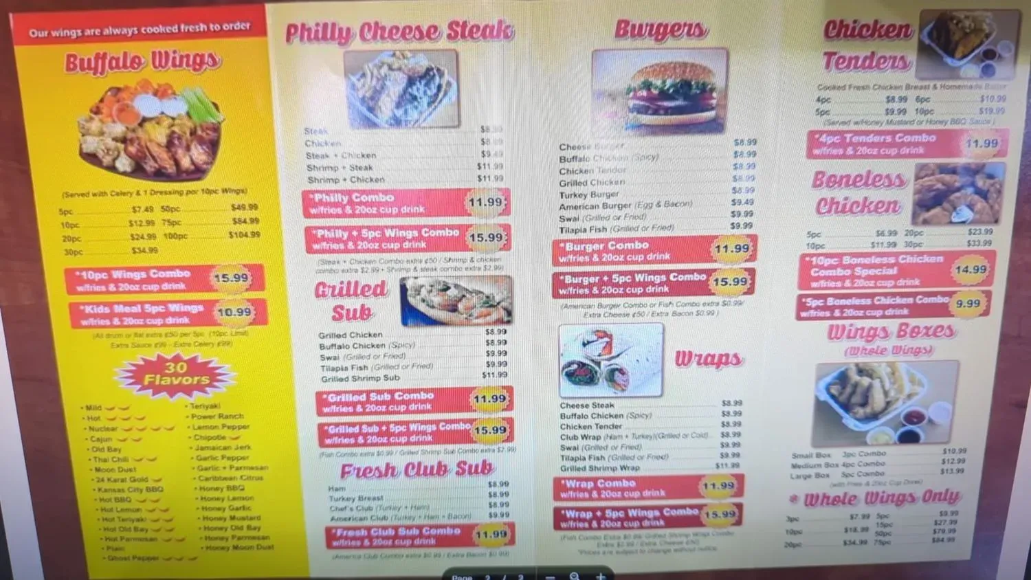 Menu 2