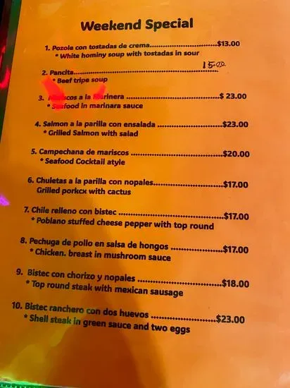 Menu 5