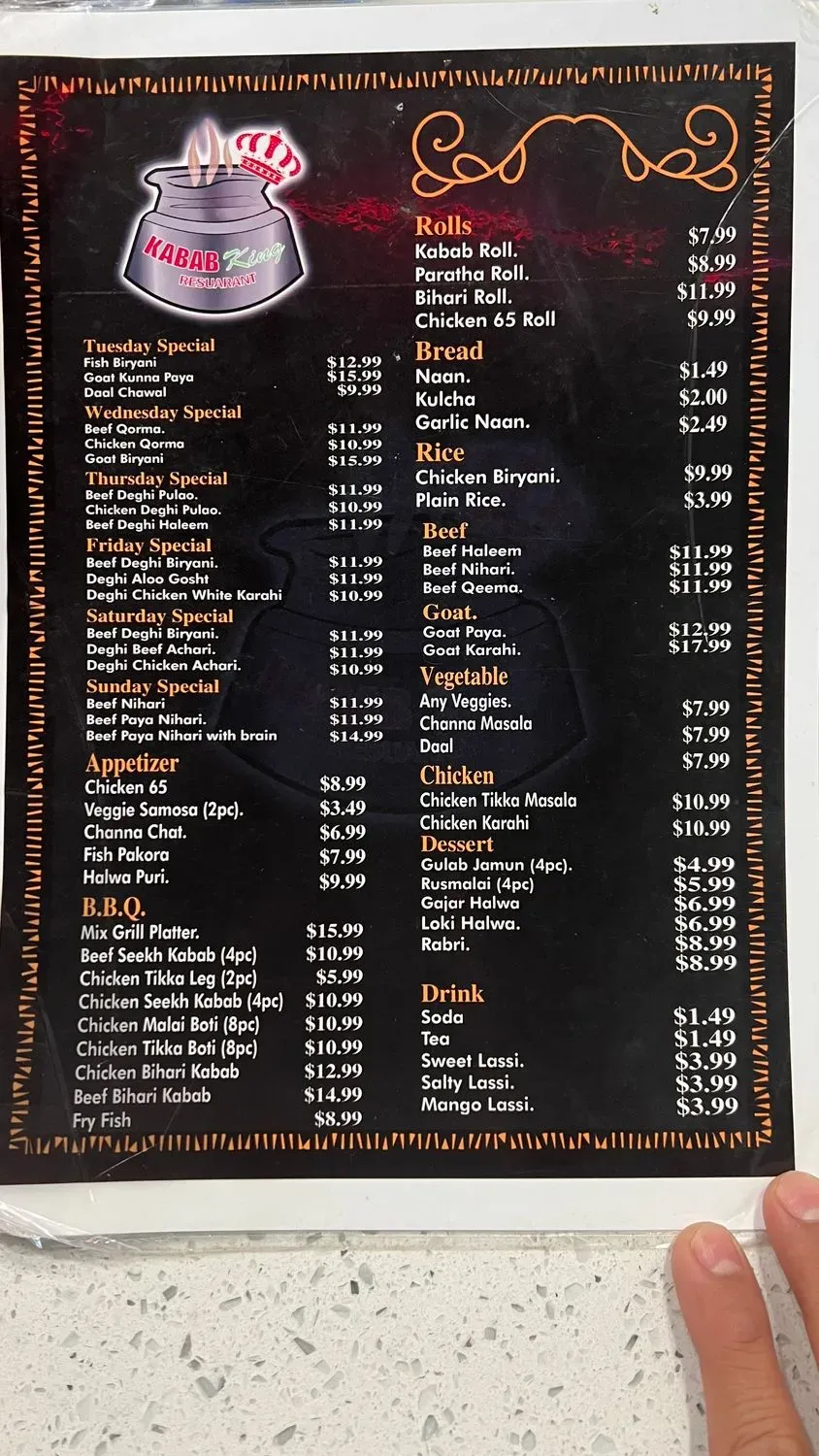 Menu 1