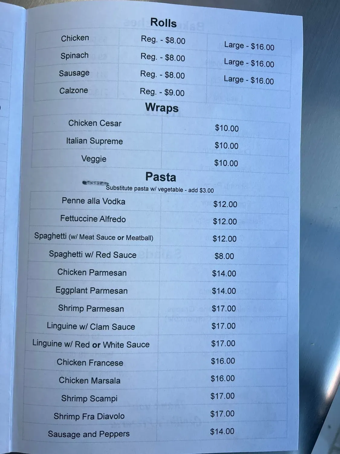 Menu 5