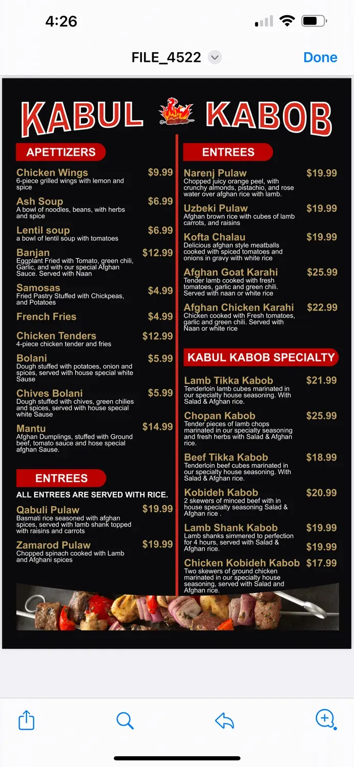 Menu 5