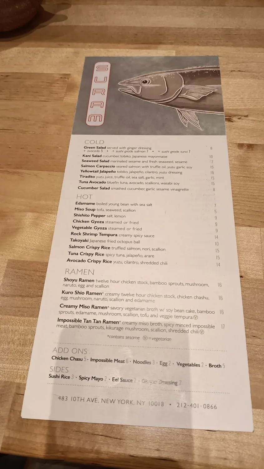 Menu 5