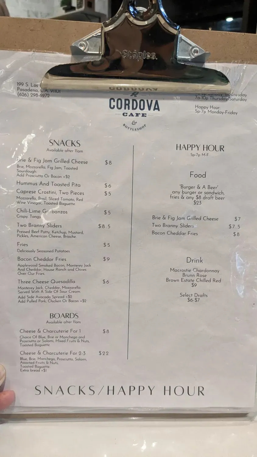 Menu 1