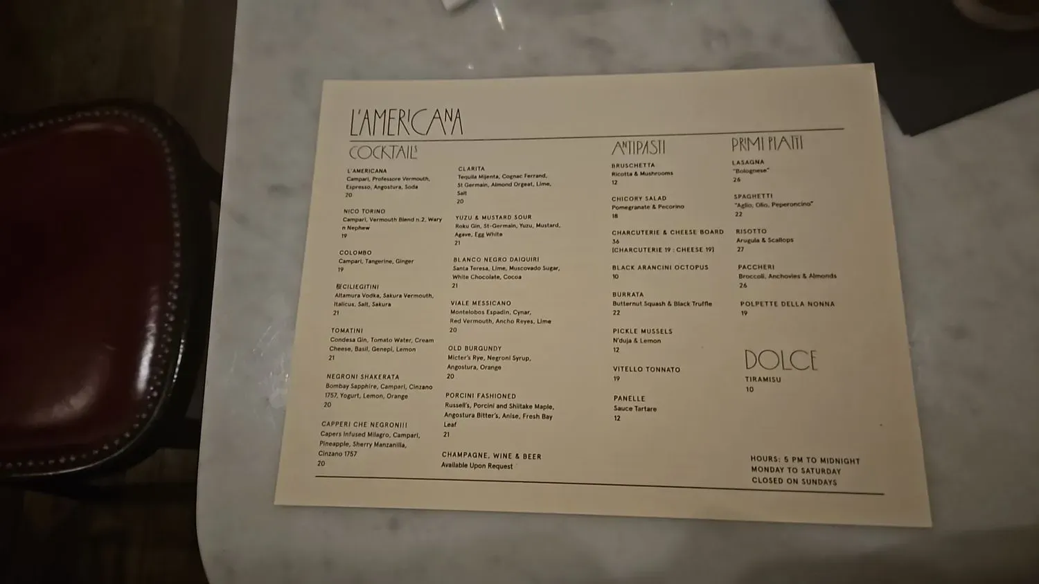 Menu 1