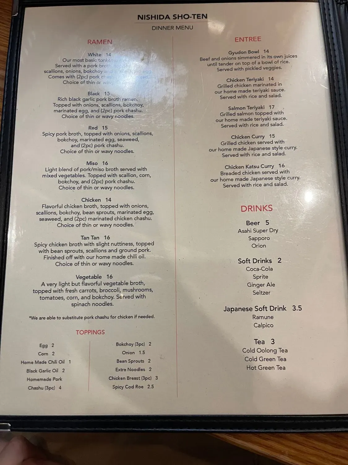 Menu 5