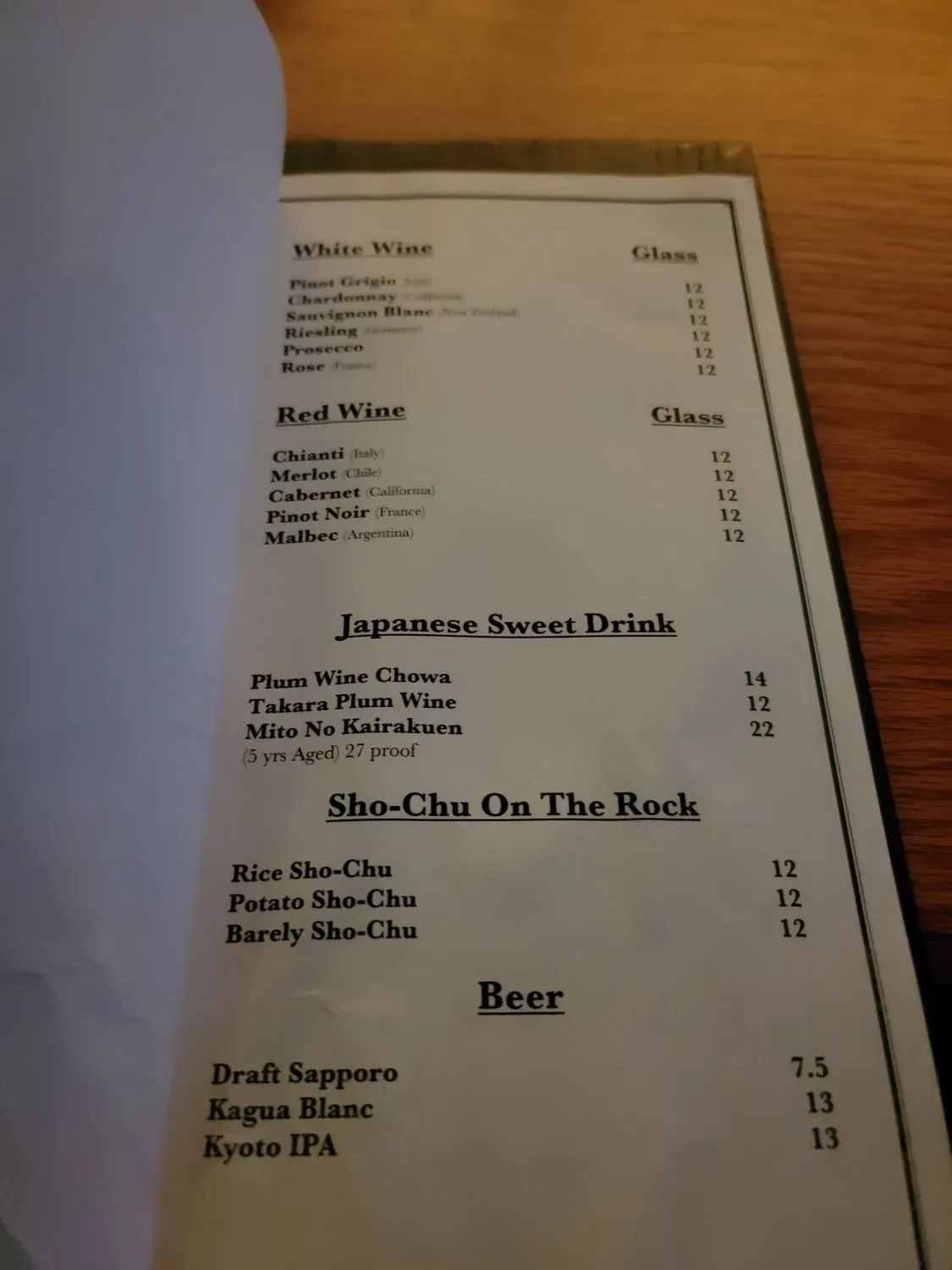 Menu 5