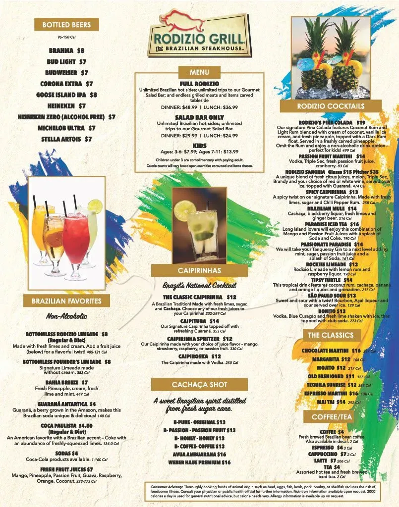 Rodizio Grill Brazilian Steakhouse Orlando Menu - Updated November 2025