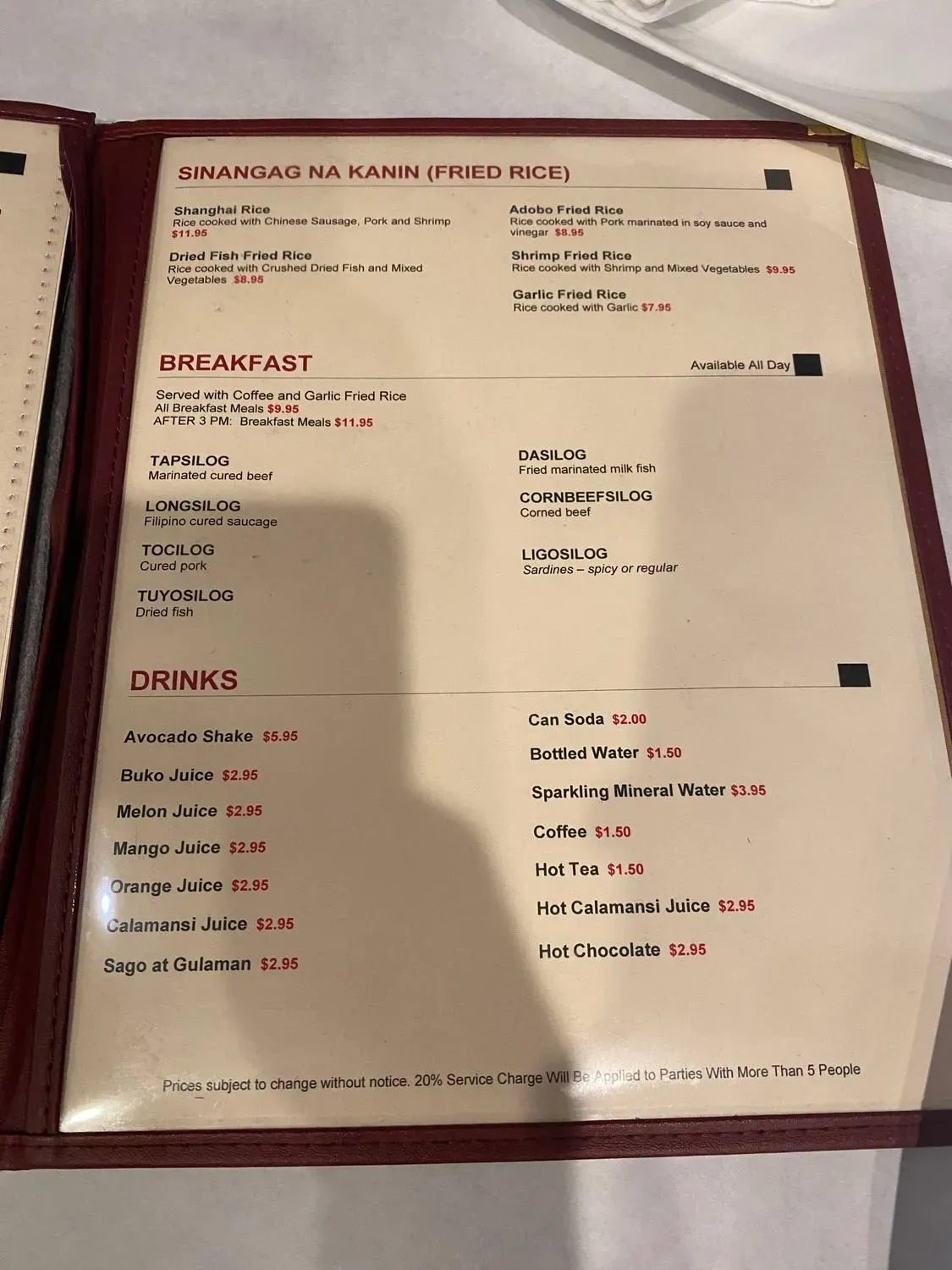 Menu 5