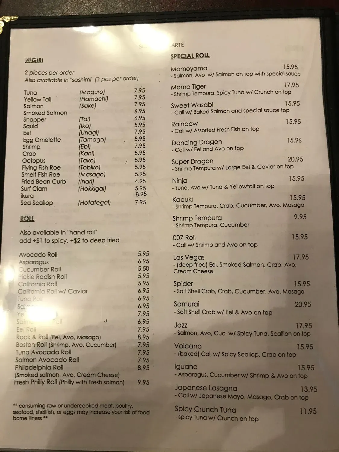 Menu 6