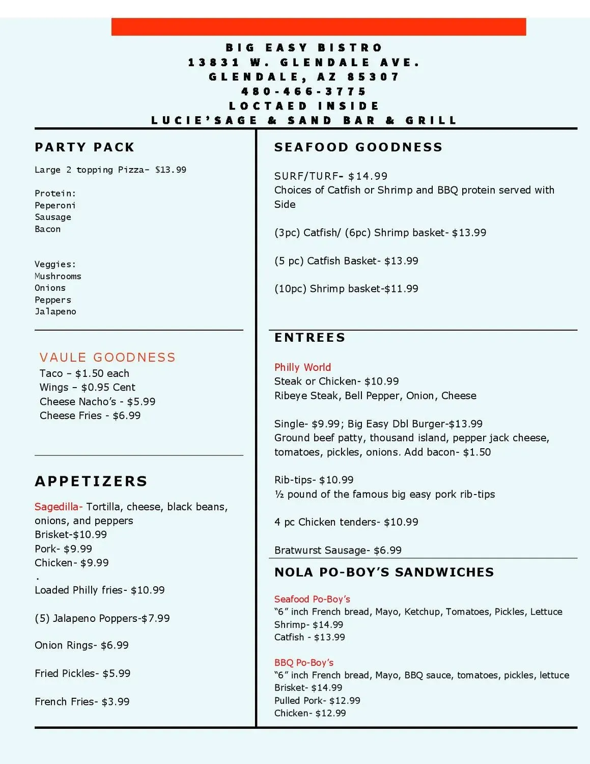 Menu 1