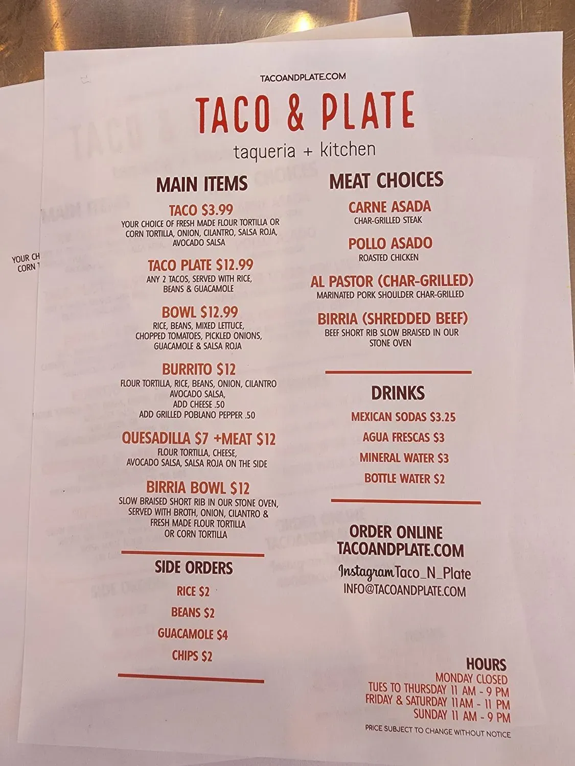 Menu 1