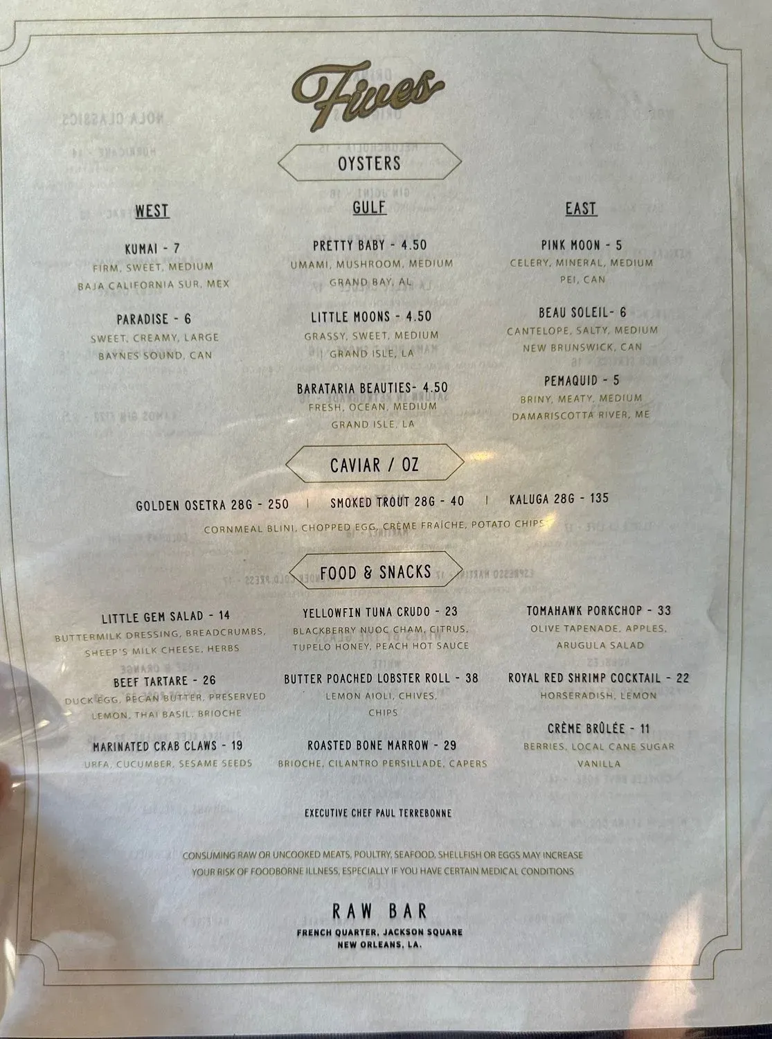 Menu 1