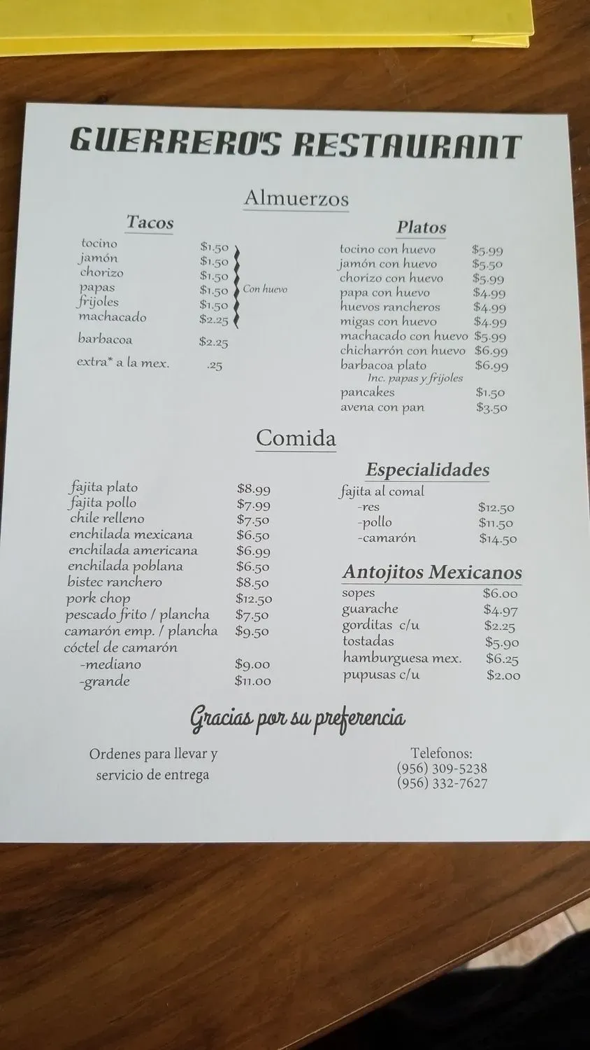 Menu 1