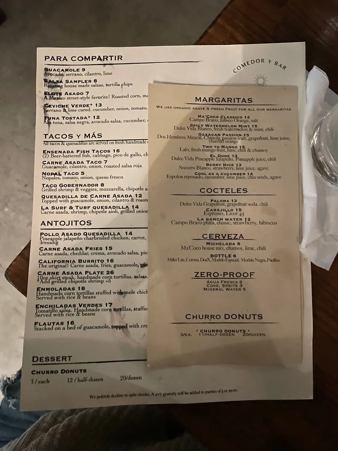 Menu 1