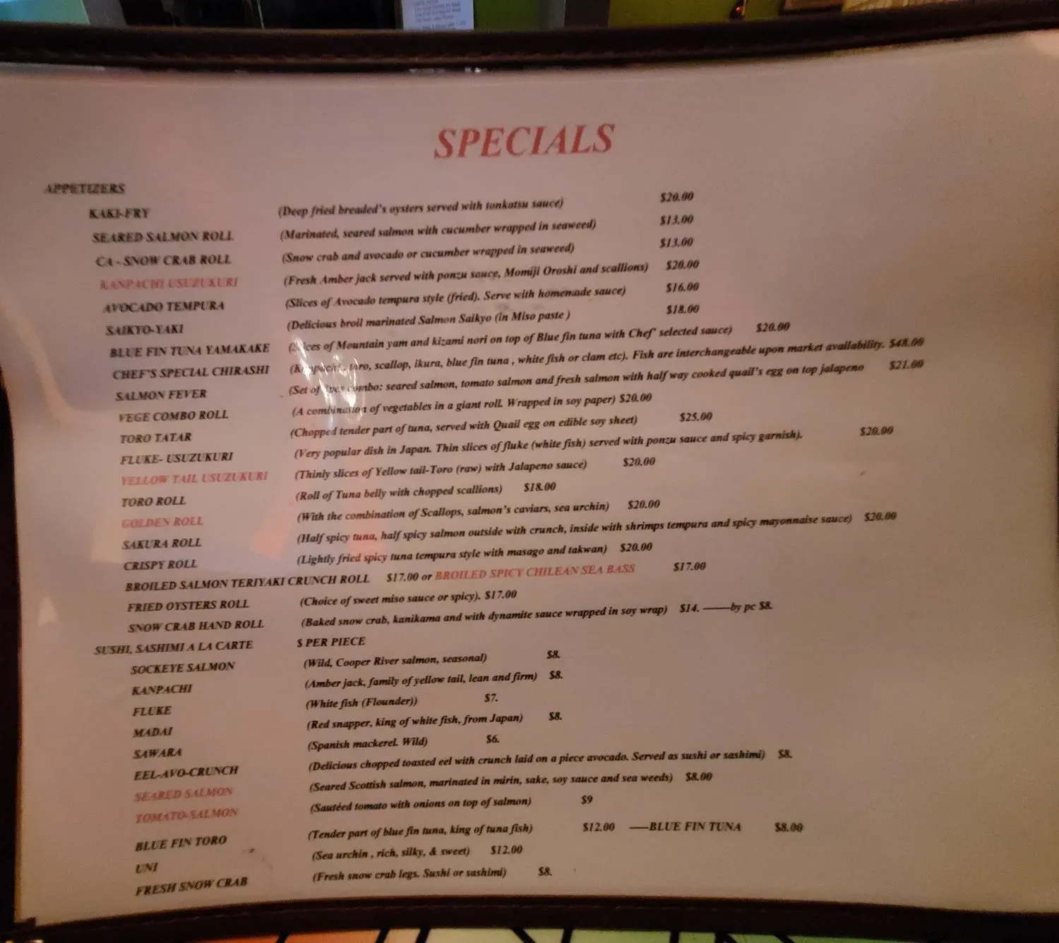 Menu 1