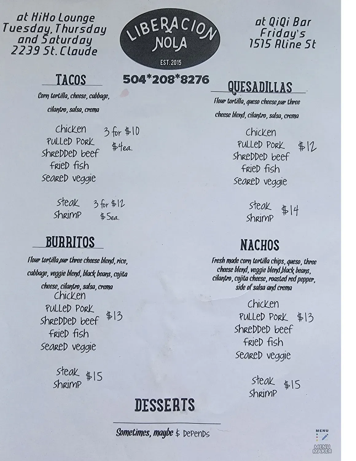 Menu 2