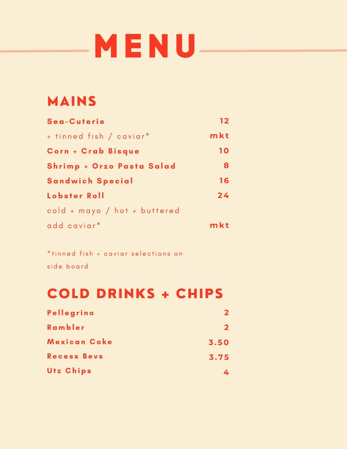 Menu 1