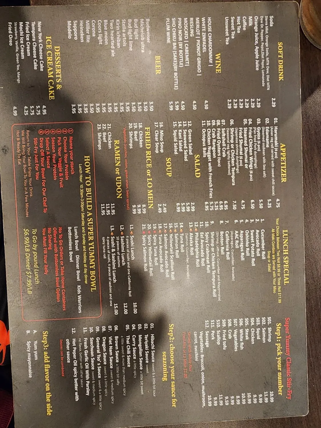 Menu 5