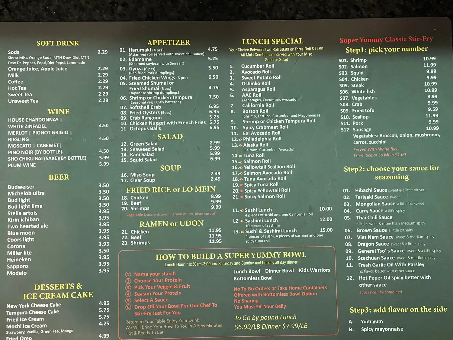 Menu 1