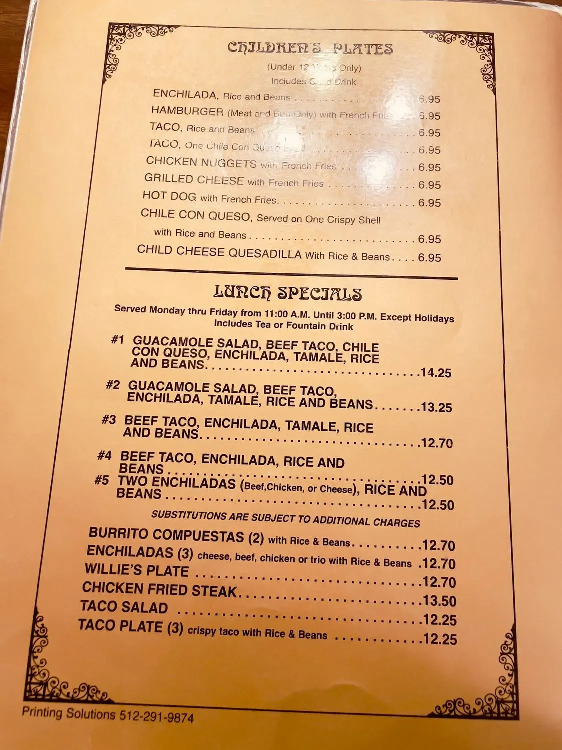 Menu 1