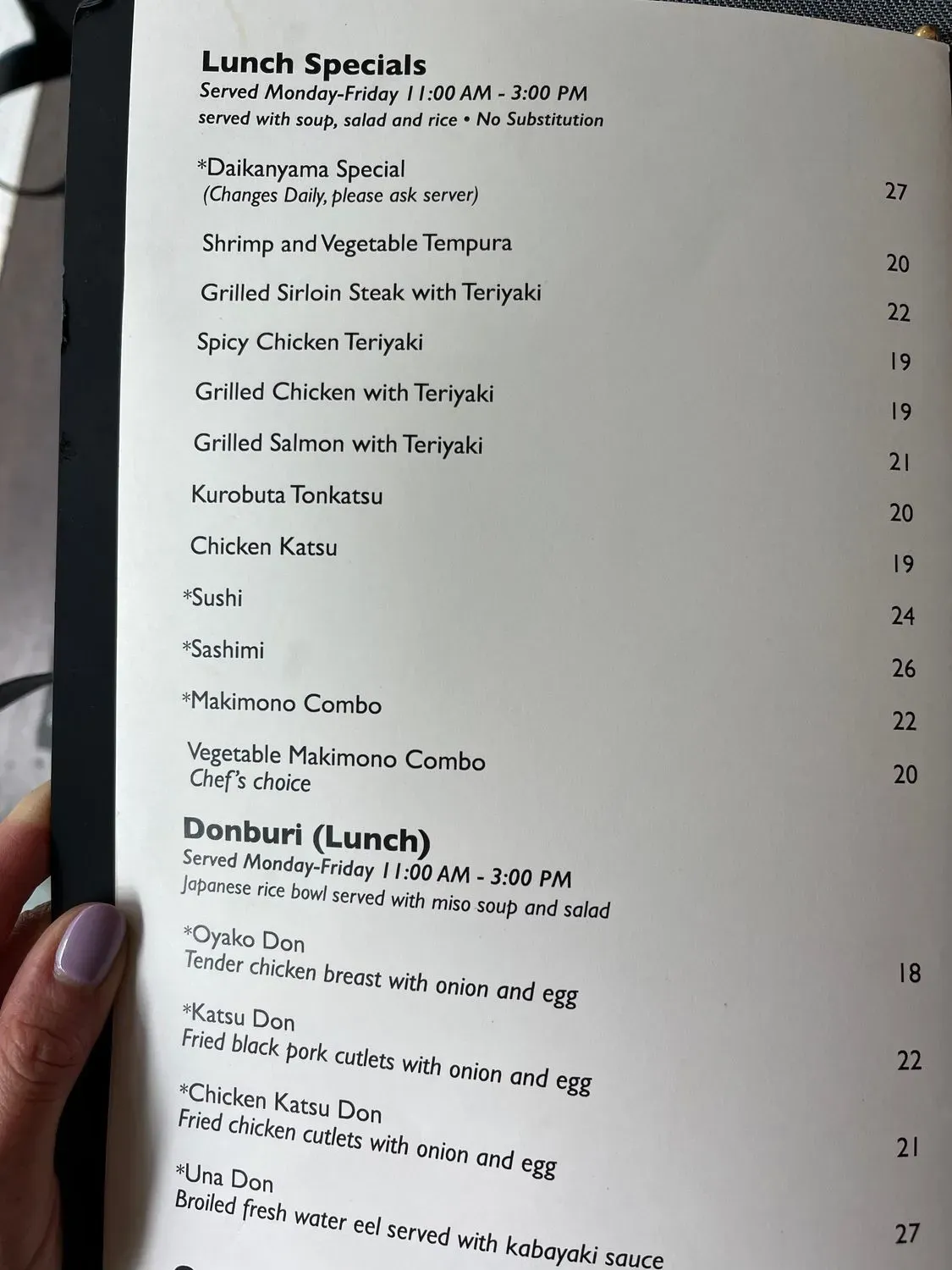 Menu 1