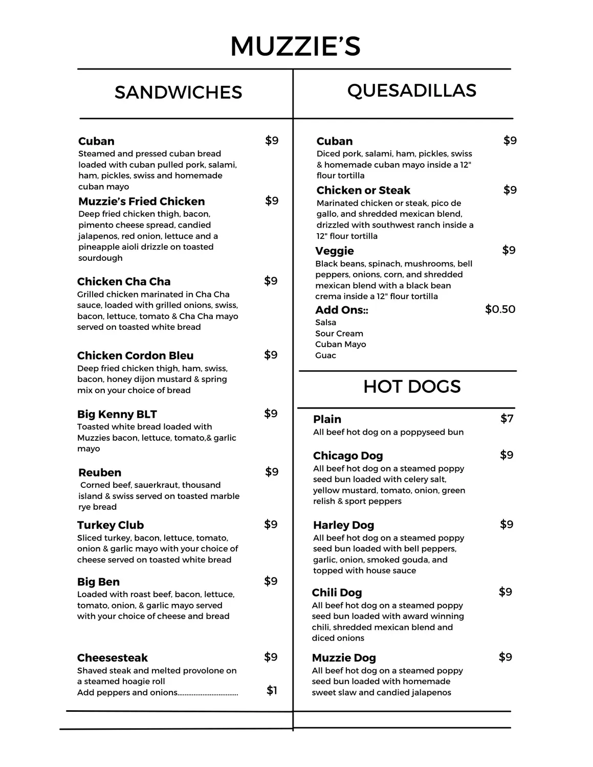 Menu 3