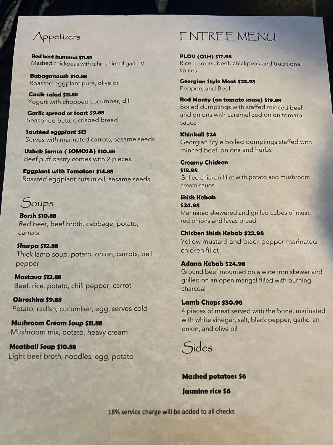 Menu 1