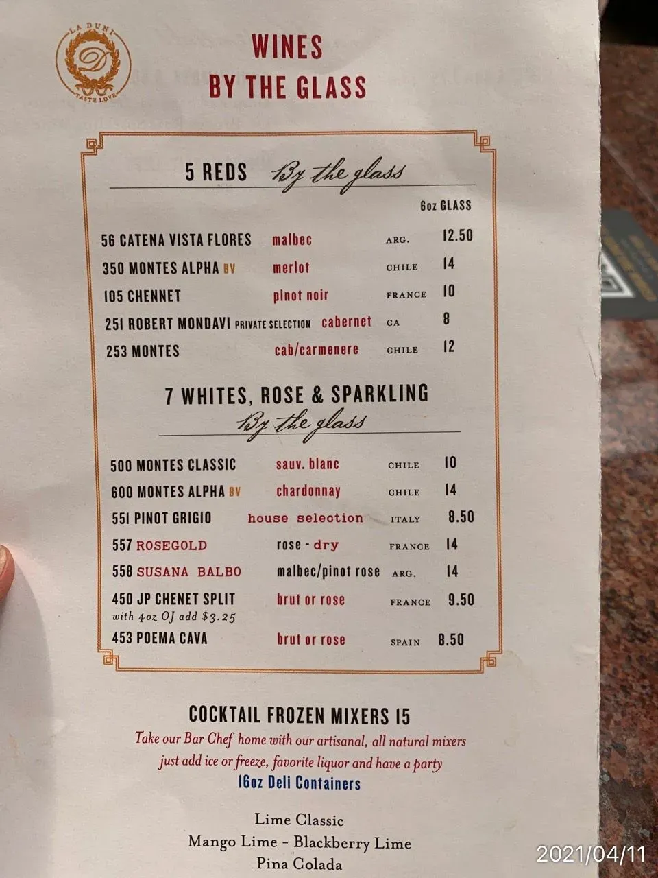 Menu 5