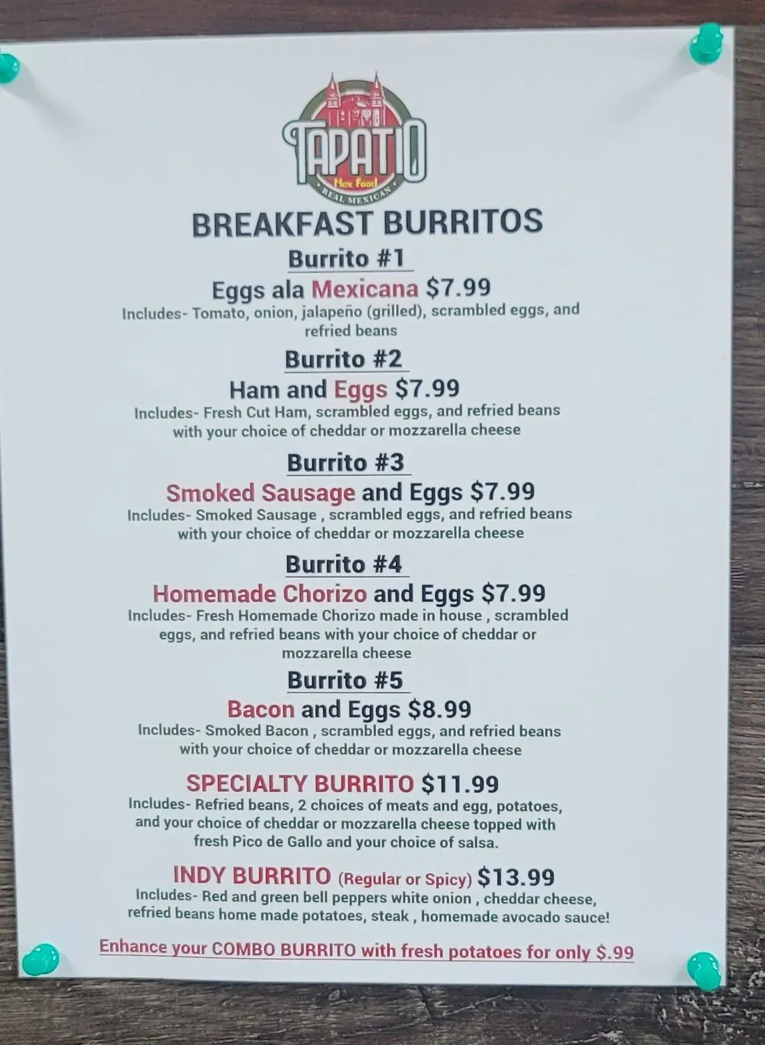 Menu 5