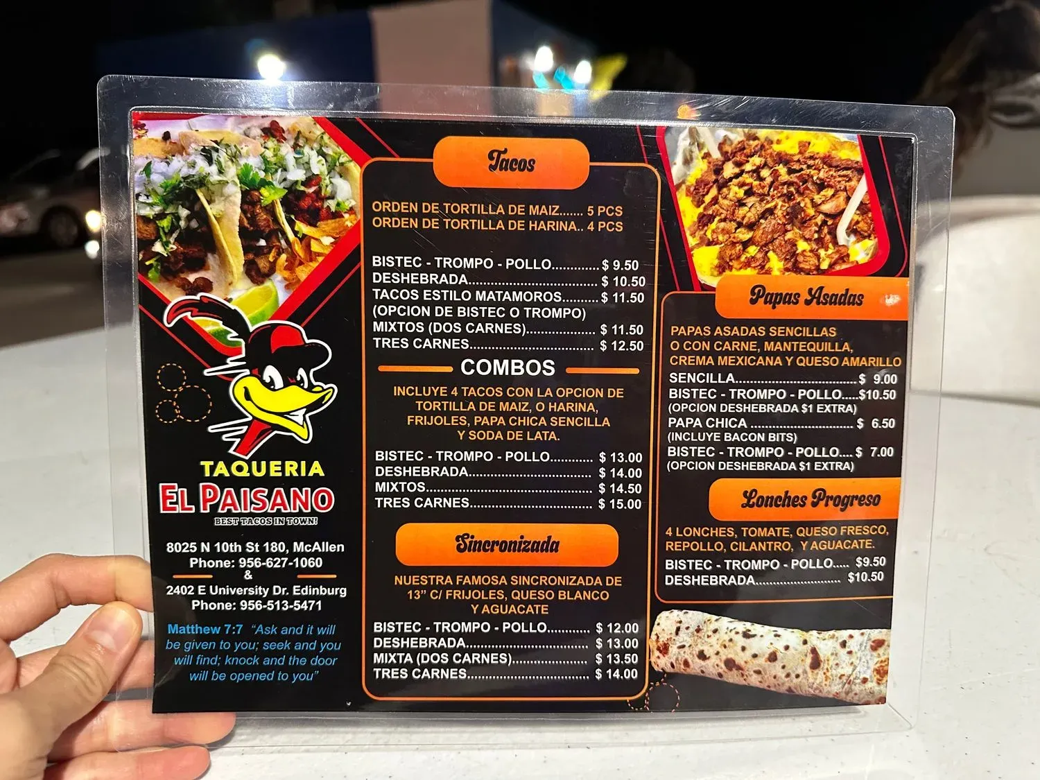 Menu 2