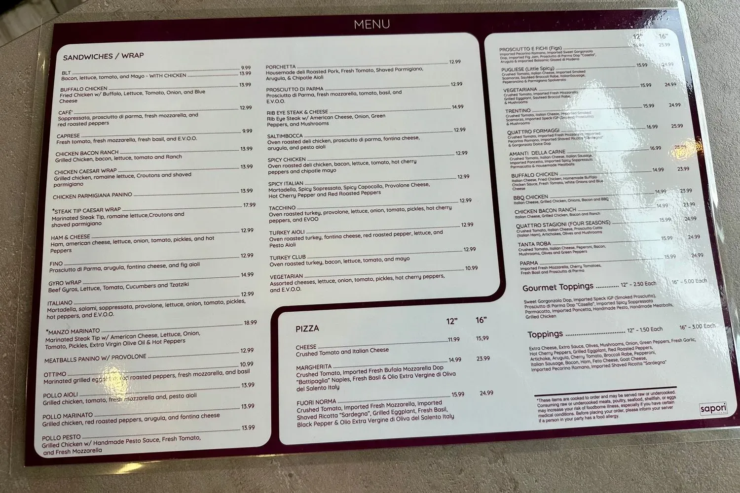 Menu 3