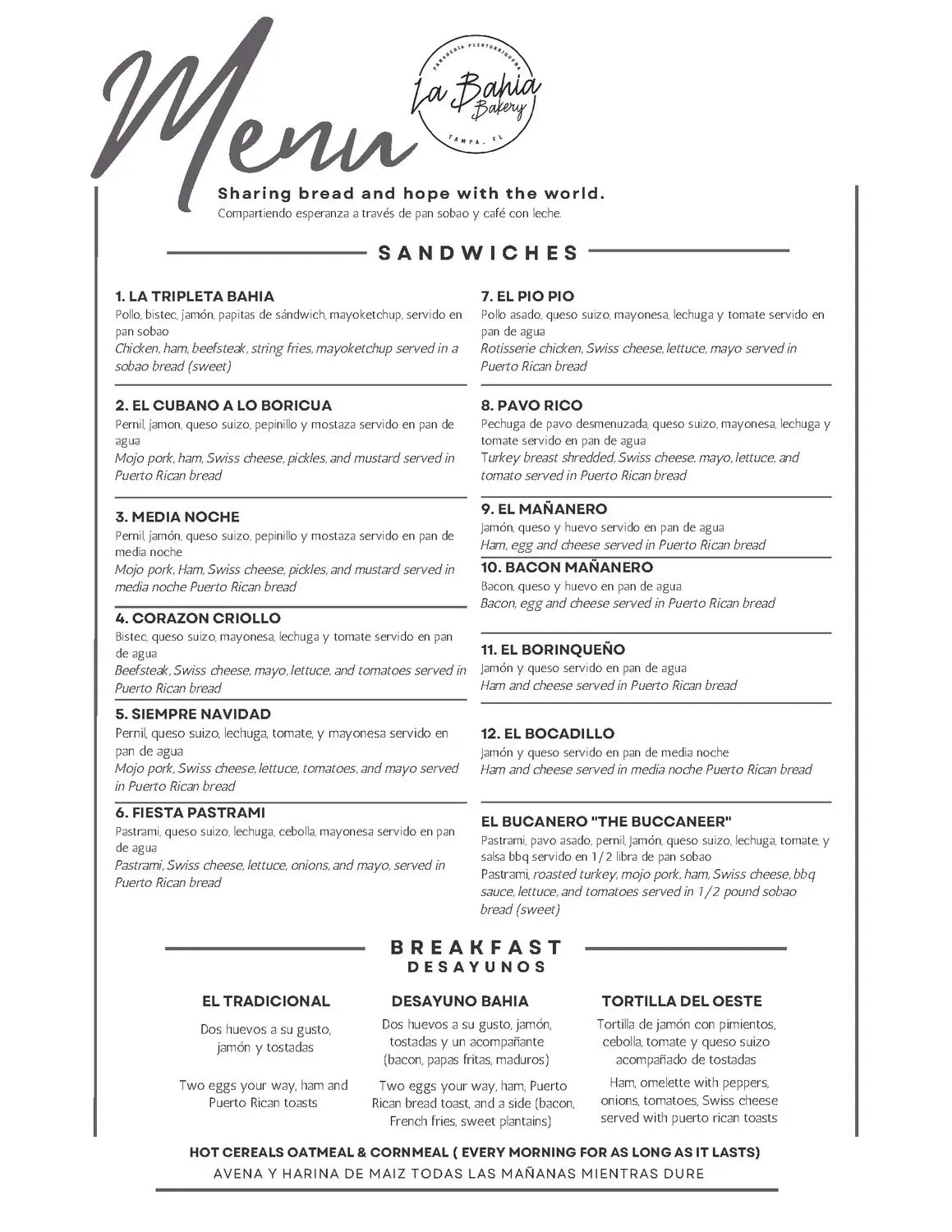 Menu 2