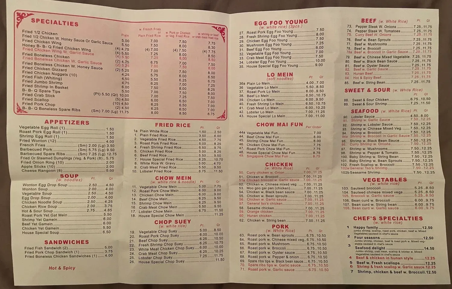 Menu 1