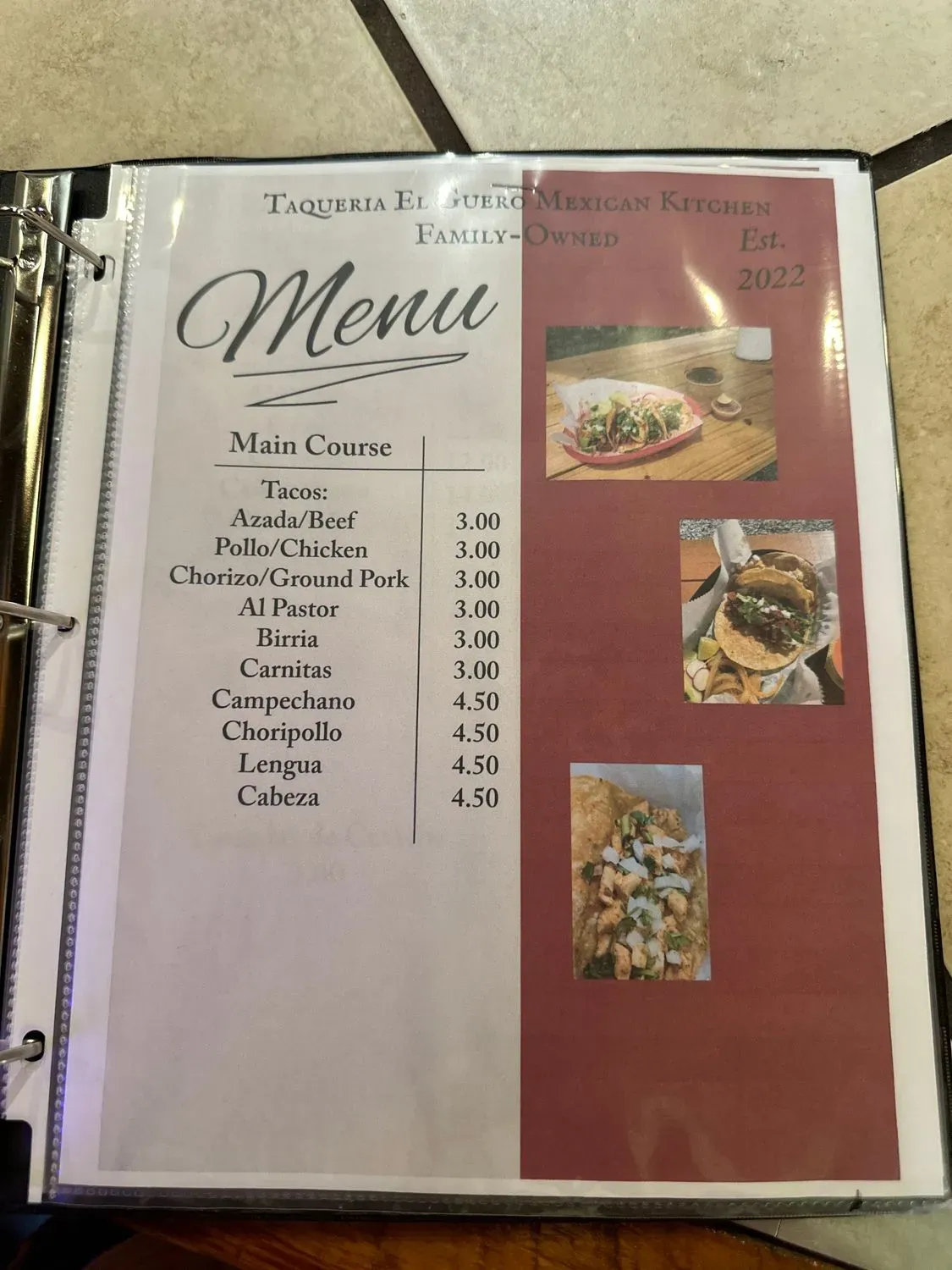 Menu 2