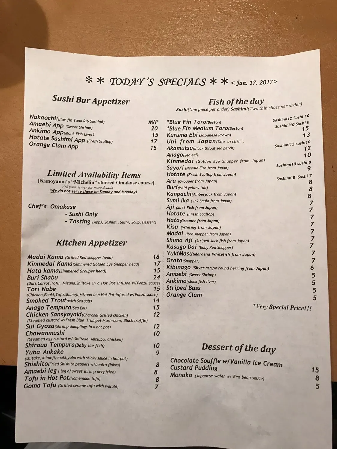 Menu 4