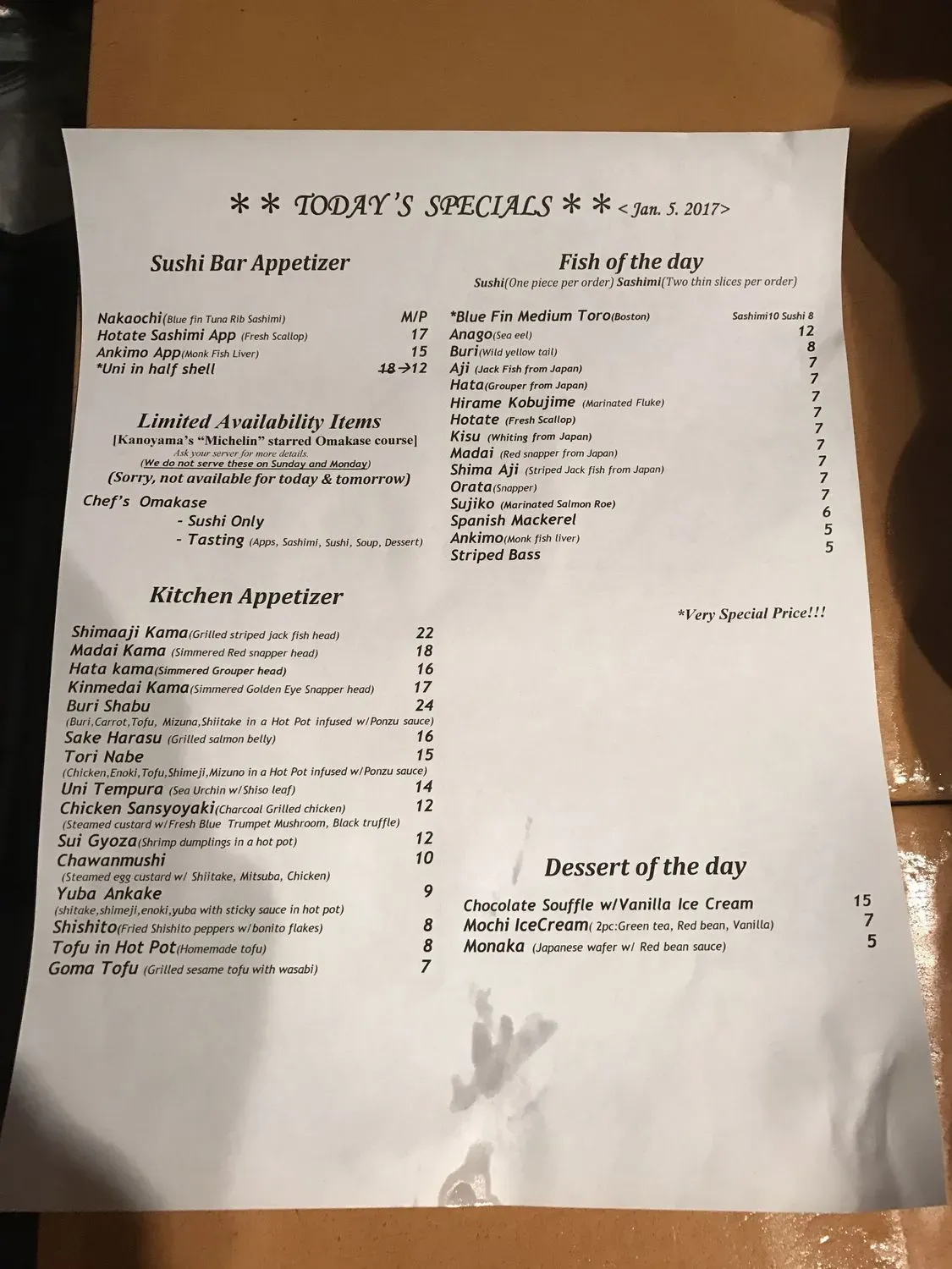 Menu 5