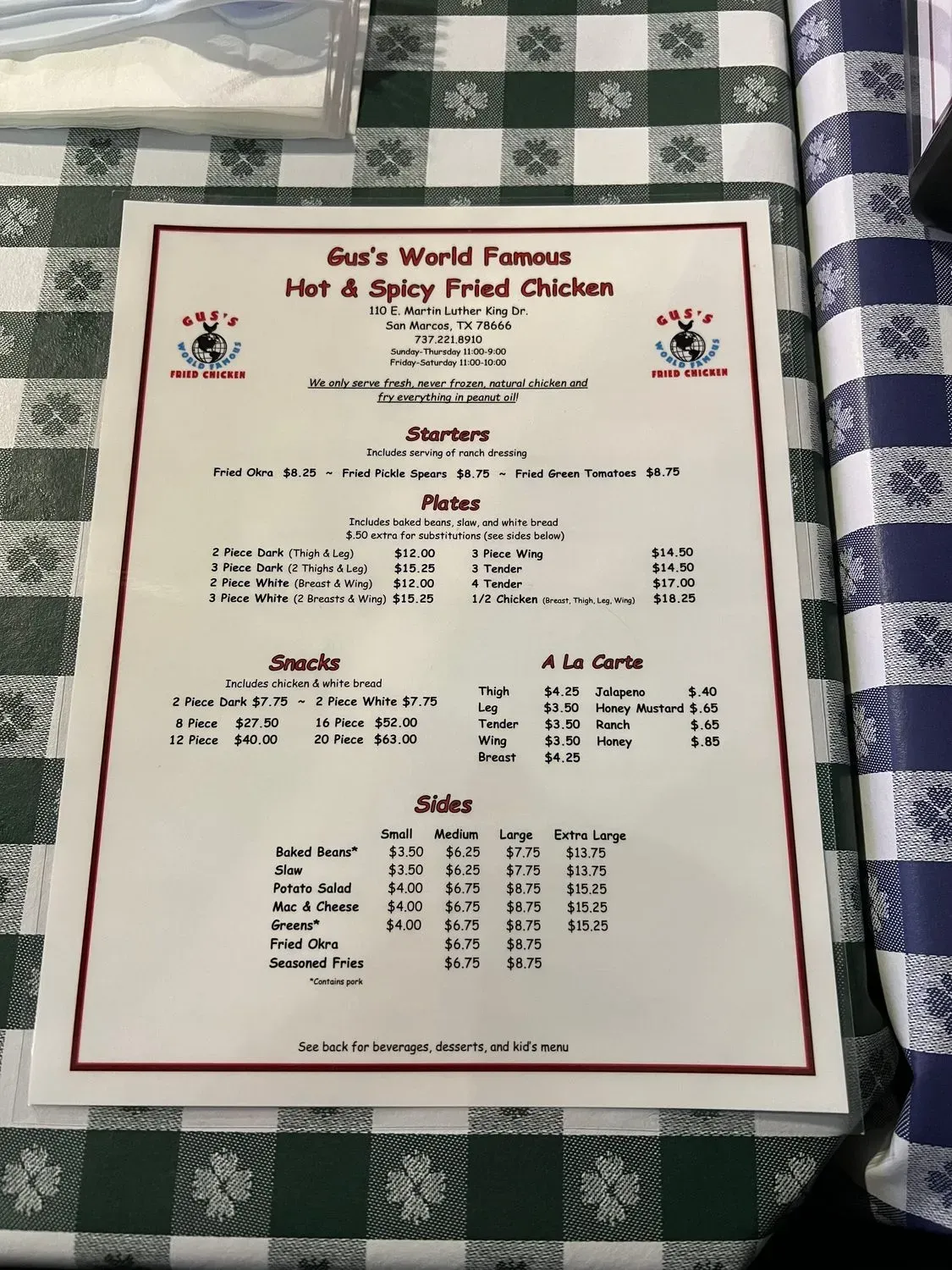 Menu 1