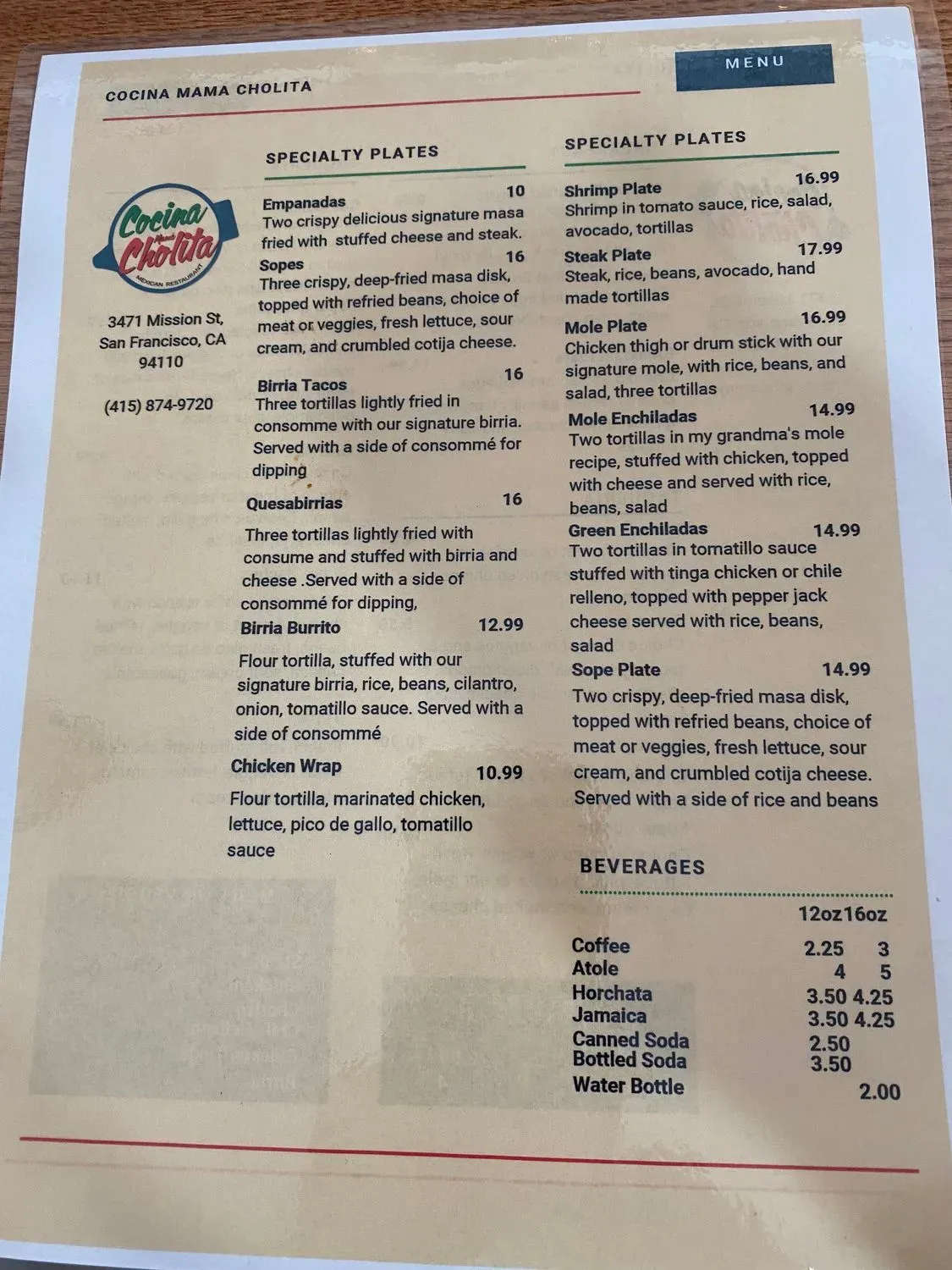 Menu 2