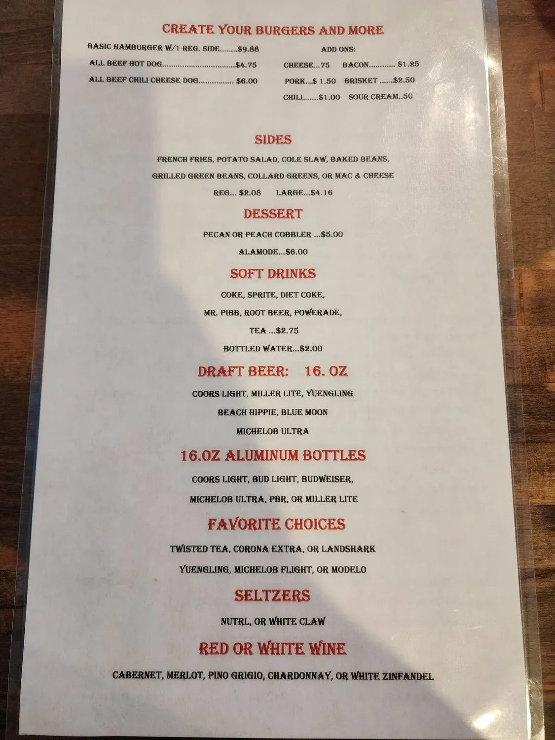 Menu 5