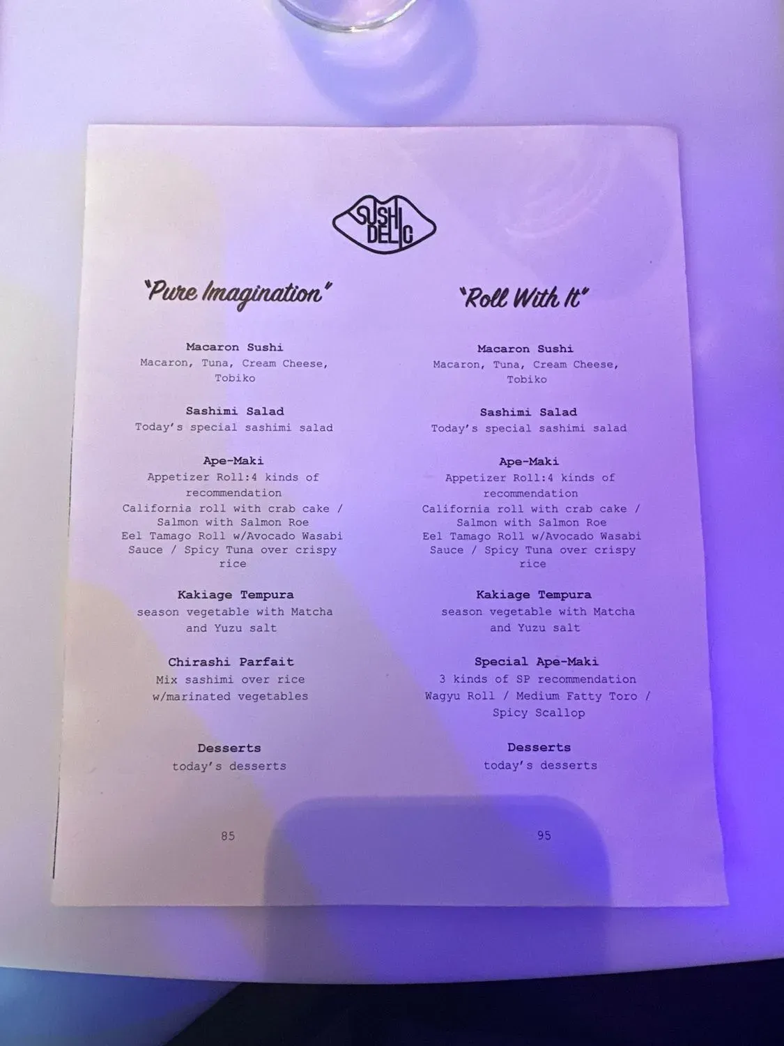 Menu 5