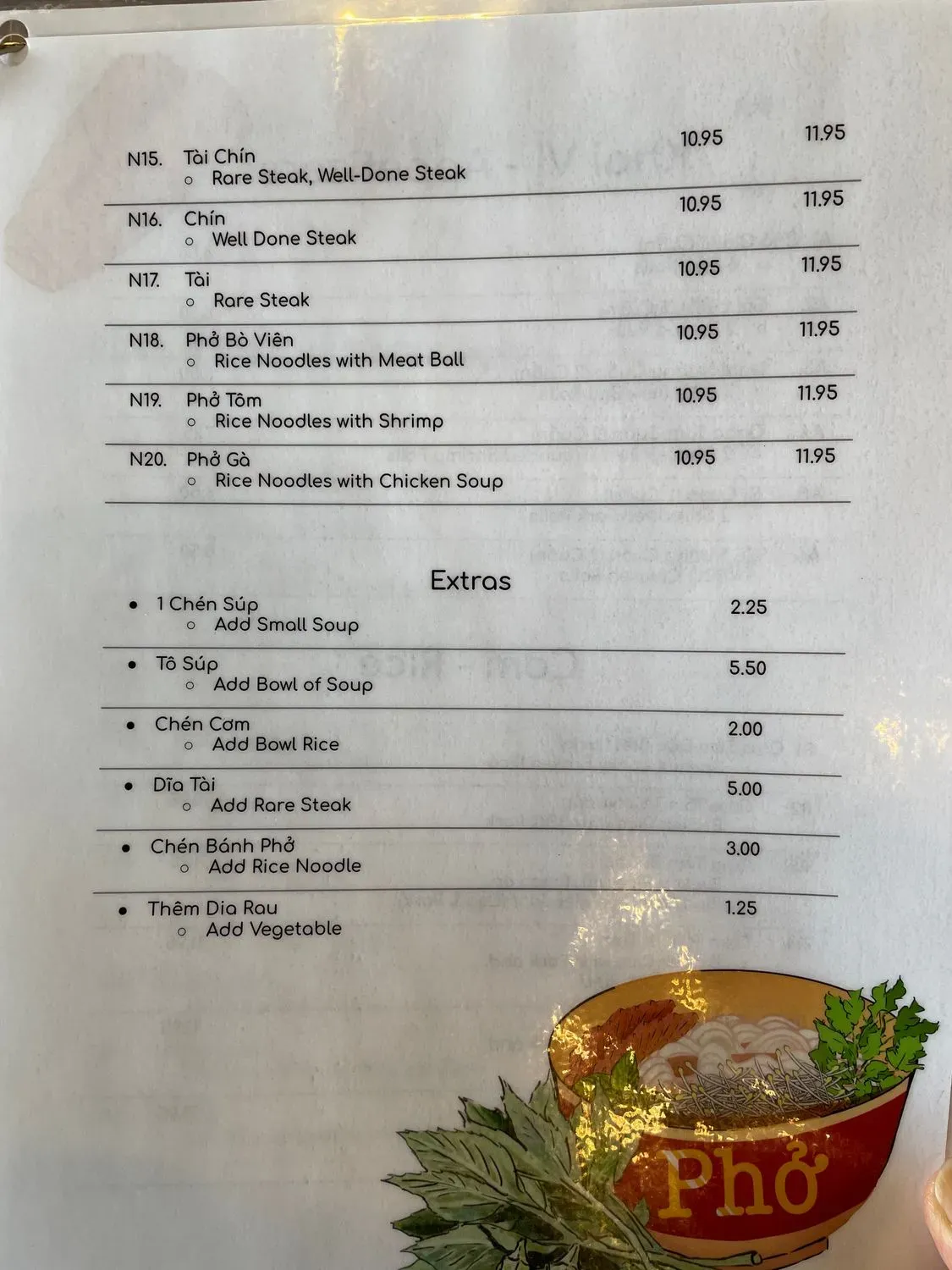 Menu 5