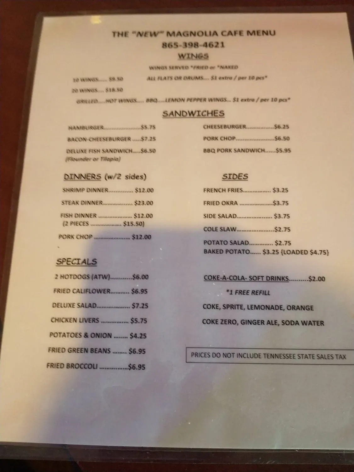 Menu 1