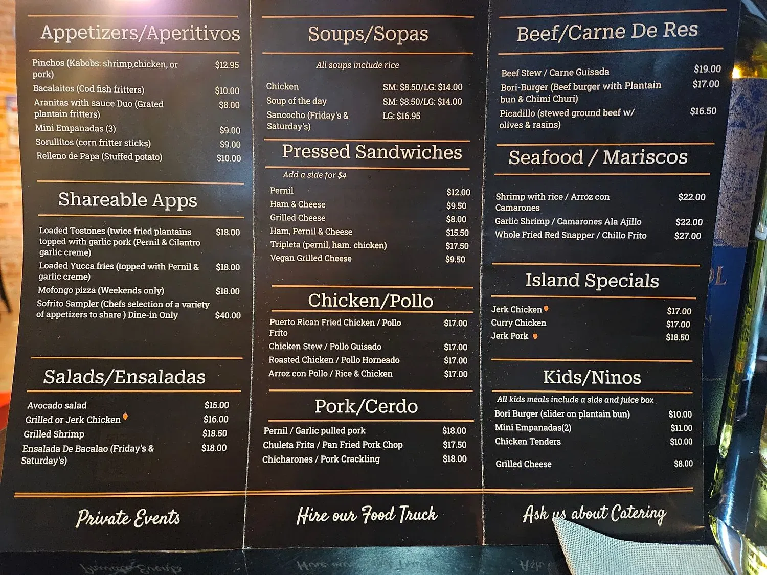 Simply Sofrito Puerto Rican Bistro Menu - Updated November 2025