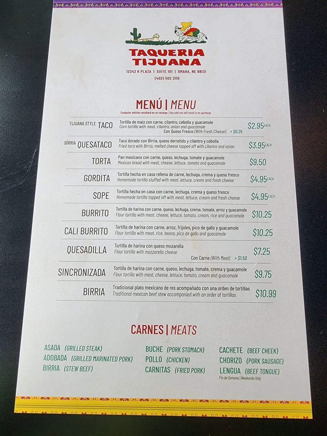 Menu 1