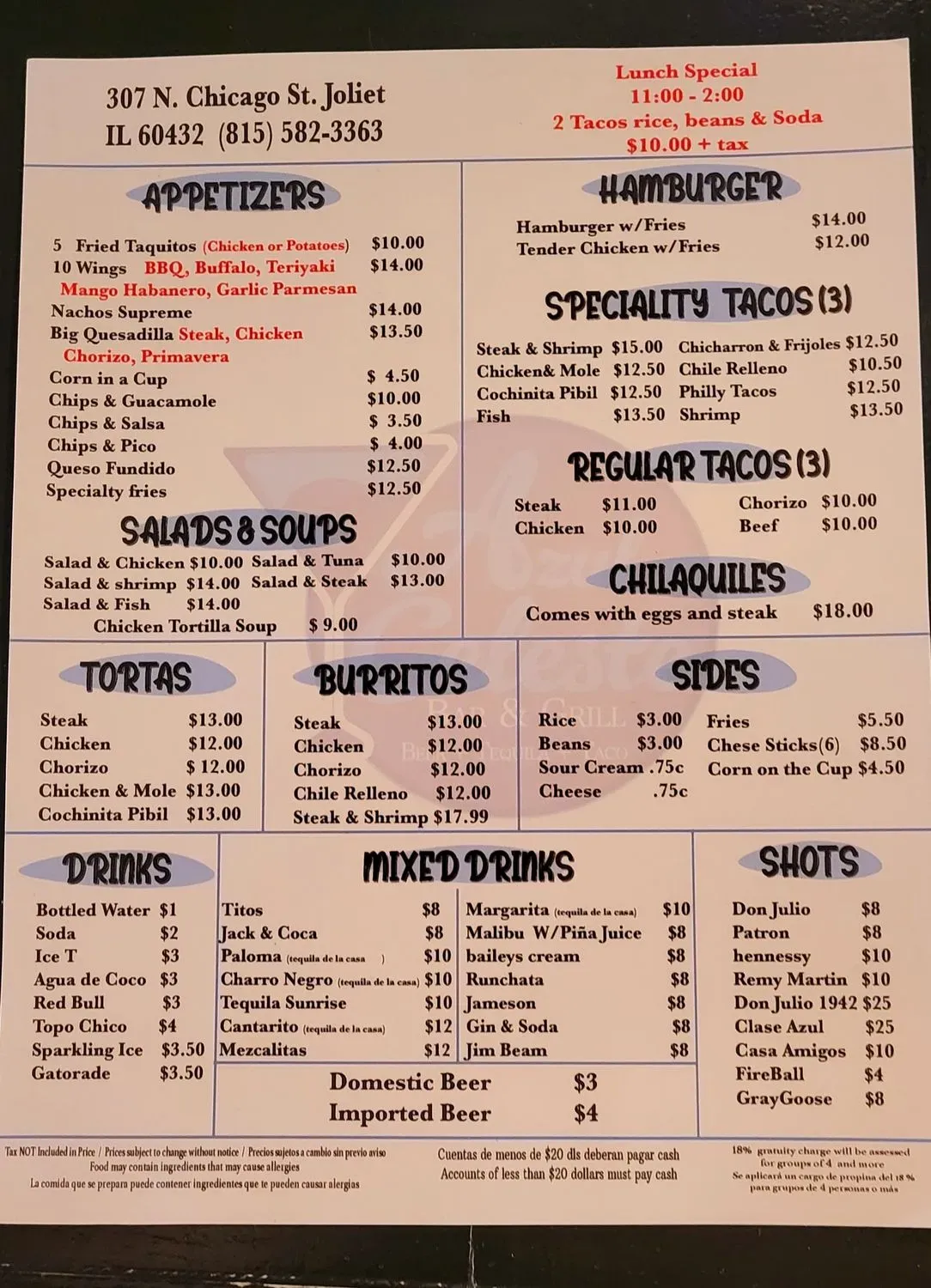 Menu 1