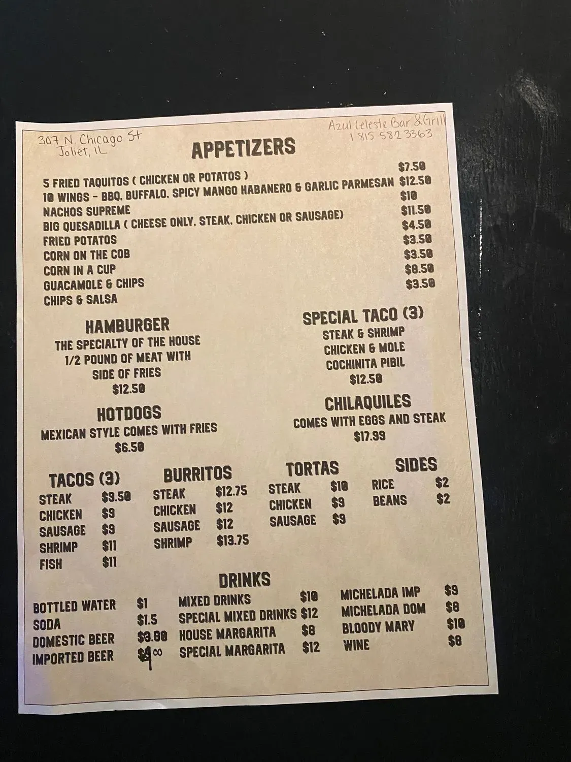 Menu 1