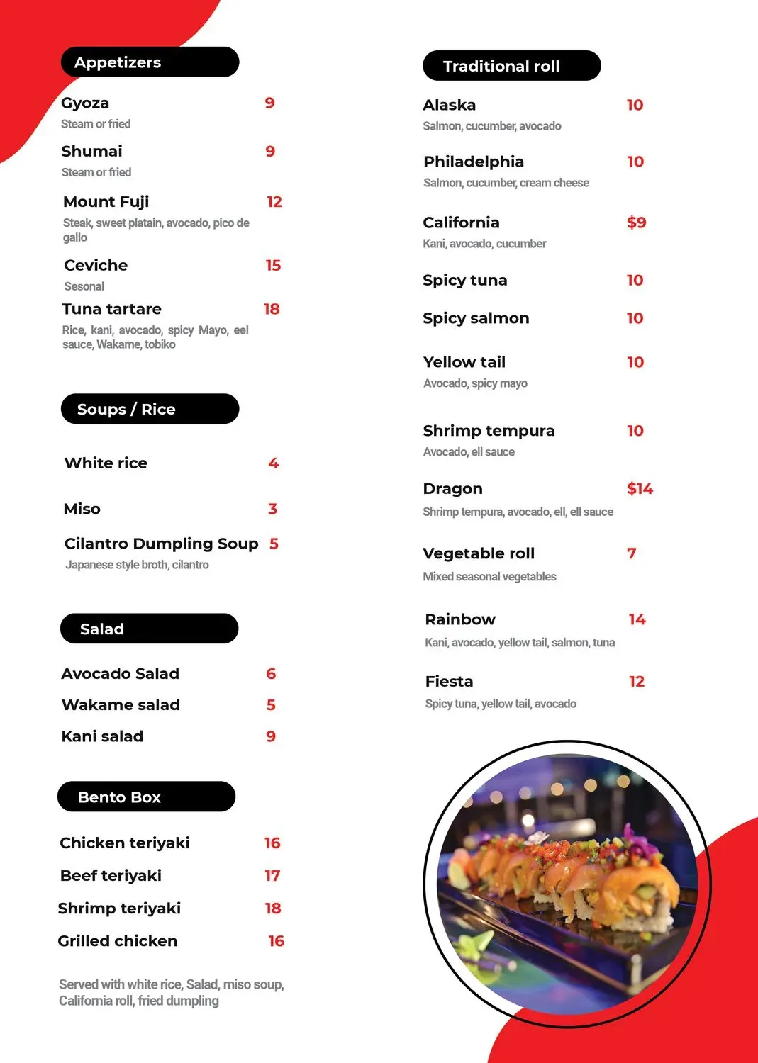 Menu 1