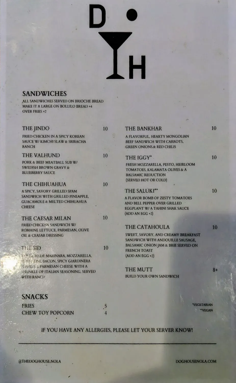 Menu 1